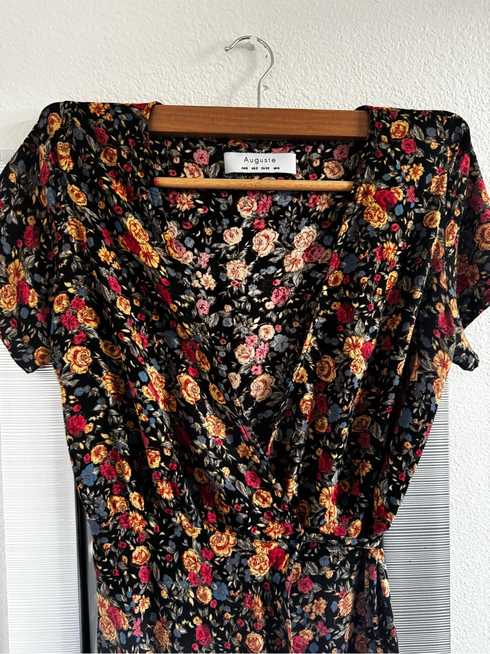 Fall Colors Floral Wrap Maxi Dress